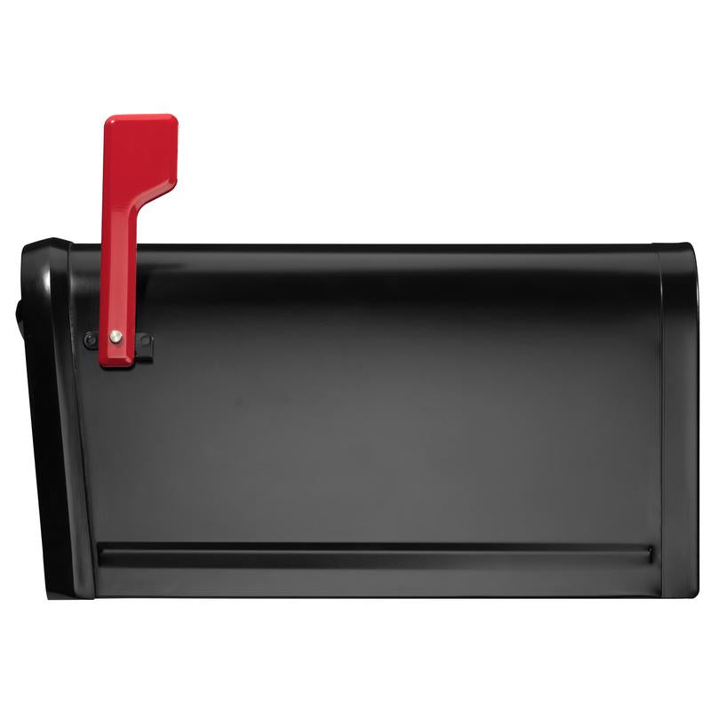 Architectural Mailboxes Oasis Modern Galvanized Steel Post Mount Black Mailbox