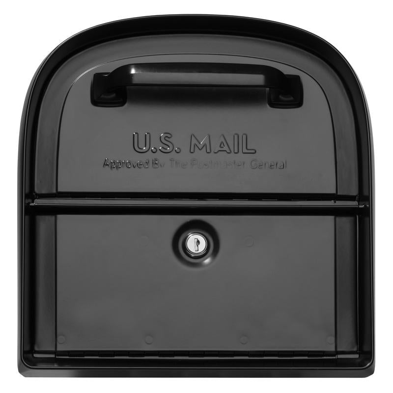 Architectural Mailboxes Oasis Modern Galvanized Steel Post Mount Black Mailbox