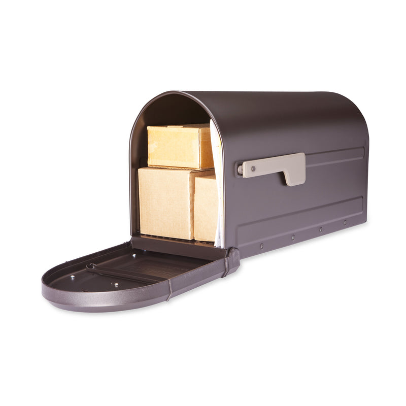 Architectural Mailboxes Roxbury Post Mount Galvanized Steel Post Mount Rubbed Bronze Mailbox