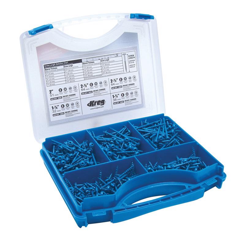 Kreg No. 8 X 2.25 in. L Square Ceramic Pocket-Hole Screw Kit 450 pk