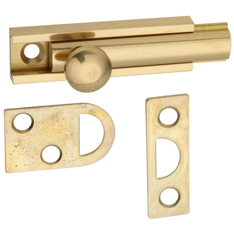 SURFACE BOLT 2" BRASS