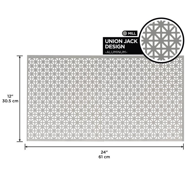 M-D 0.02 in. X 12 in. W X 24 in. L Satin Nickel Aluminum Union Jack Sheet Metal