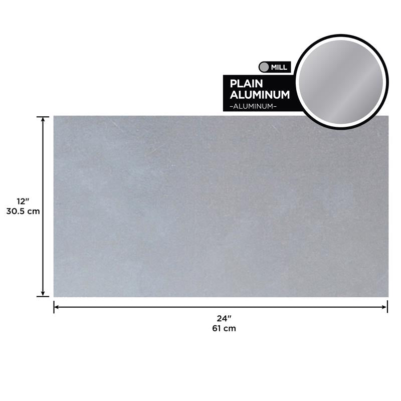 M-D 0.019 in. X 12 in. W X 24 in. L Mill Aluminum Plain Sheet Metal