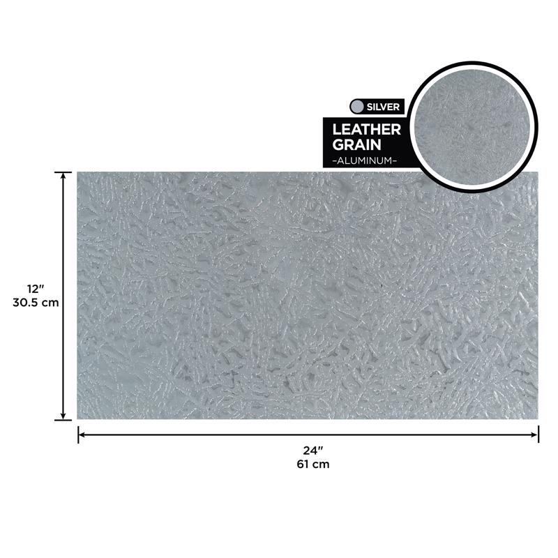 M-D 0.02 in. X 12 in. W X 24 in. L Aluminum Leathergrain Sheet Metal