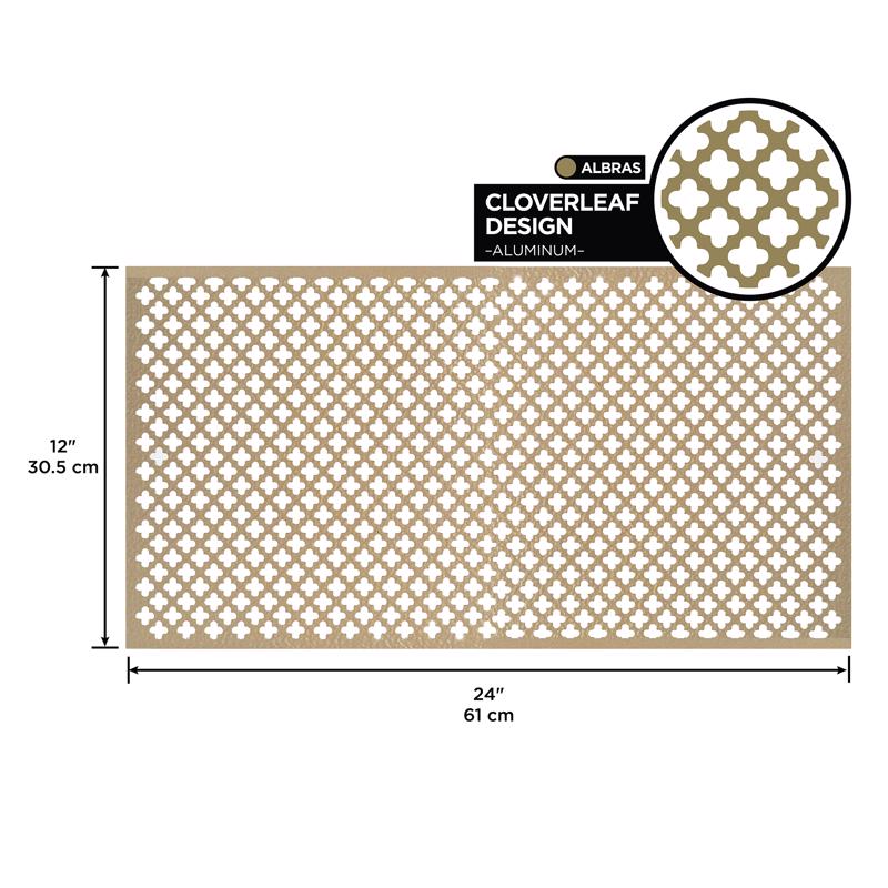 M-D 0.02 in. X 12 in. W X 24 in. L Albras Aluminum Cloverleaf Sheet Metal