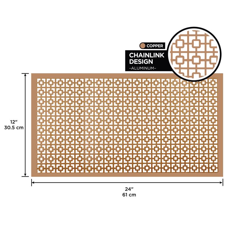 M-D 0.02 in. X 12 in. W X 24 in. L Aluminum Chainlink Sheet Metal