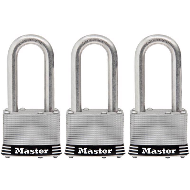 PADLOCK W/KEY 1.75"SS3PK