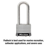 Master Lock 4-3/8 in. H X 2 in. W Laminated Steel 4-Pin Tumbler Padlock Keyed Alike