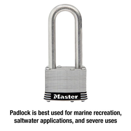Master Lock 4-3/8 in. H X 2 in. W Laminated Steel 4-Pin Tumbler Padlock Keyed Alike
