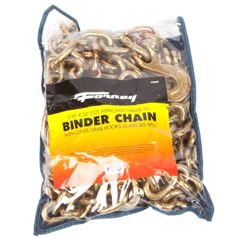 Forney 3/8 M Oval Link Steel Binder Chain 3/8 in. D X 20 ft. L