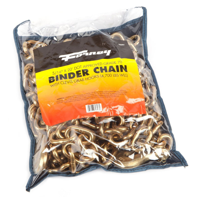 Forney 5/16 in. Oval Link Steel Binder Chain 5/16 in. D X 20 ft. L