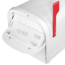 Architectural Mailboxes Oasis Classic Galvanized Steel Post Mount White Mailbox