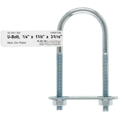 BOLT U 1/4"X1-3/8"X3.31"