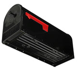 Gibraltar Mailboxes Outback Classic Galvanized Steel Post Mount Black Double Door Mailbox
