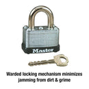 Master Lock 1-1/2 in. W Laminated Steel Warded Locking Padlock
