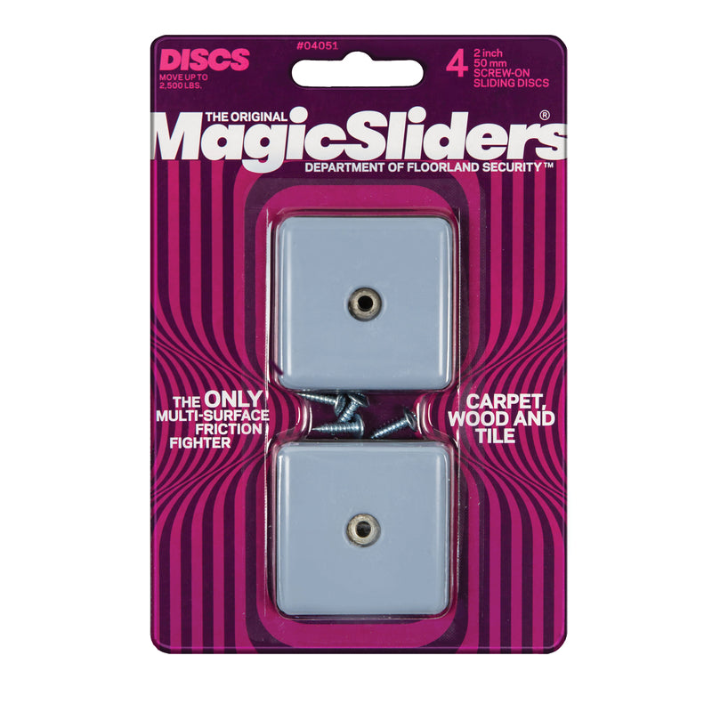 Magic Sliders Gray Nylon/Plastic Screw-On Sliding Discs 4 pk (20 Total)