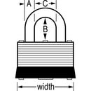 Master Lock Warded 1-1/16 in. H X 1-1/8 in. W Laminated Steel Warded Locking Padlock