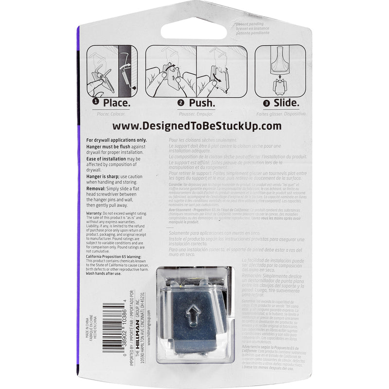 High & Mighty 3.5 in. L Satin Nickel Silver Metal Decorative Hooks 25 lb. cap. 1 pk