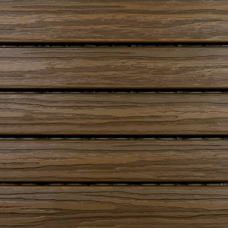 Aura 12 in. W X 12 in. L Walnut Composite Balcony/Deck Tiles 6 sq ft