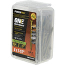 HILLMAN POWERPRO ONE No. 8 X 2-1/2 in. L Star Flat Head Multi-Material Screw 1 lb 91 pk