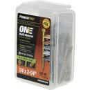 HILLMAN POWERPRO ONE 1/4 in. X 2-1/4 in. L Star Hex Washer Head Multi-Material Screw 1 lb 46 pk