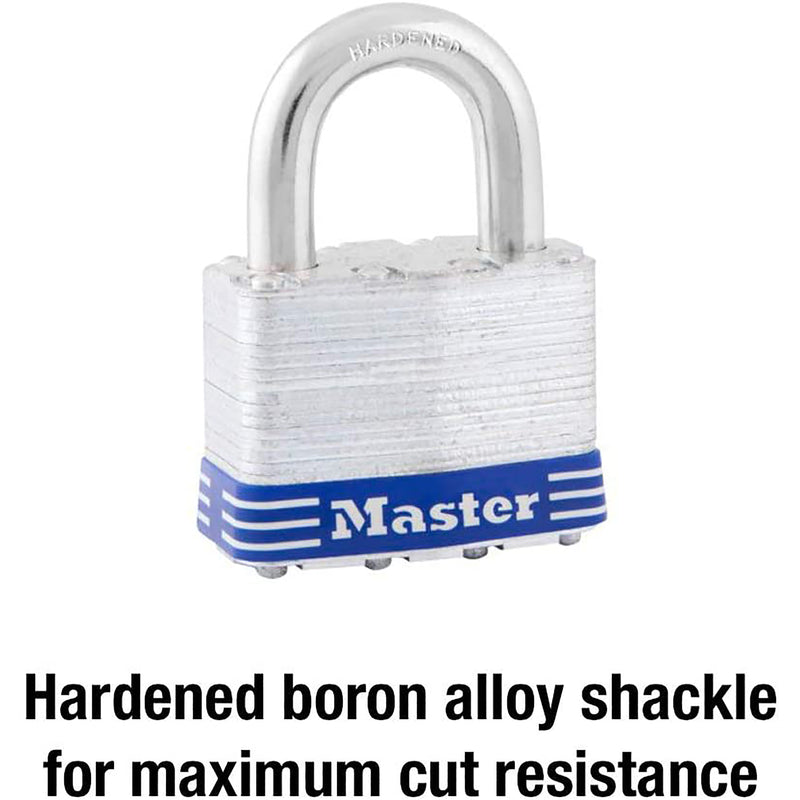 Master Lock 1-1/2 in. H X 2 in. W Laminated Steel 4-Pin Cylinder Padlock