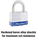 Master Lock 1-1/2 in. H X 2 in. W Laminated Steel 4-Pin Cylinder Padlock