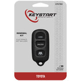 KeyStart Renewal KitAdvanced Remote Automotive Key FOB Shell CP079 Single For Toyota