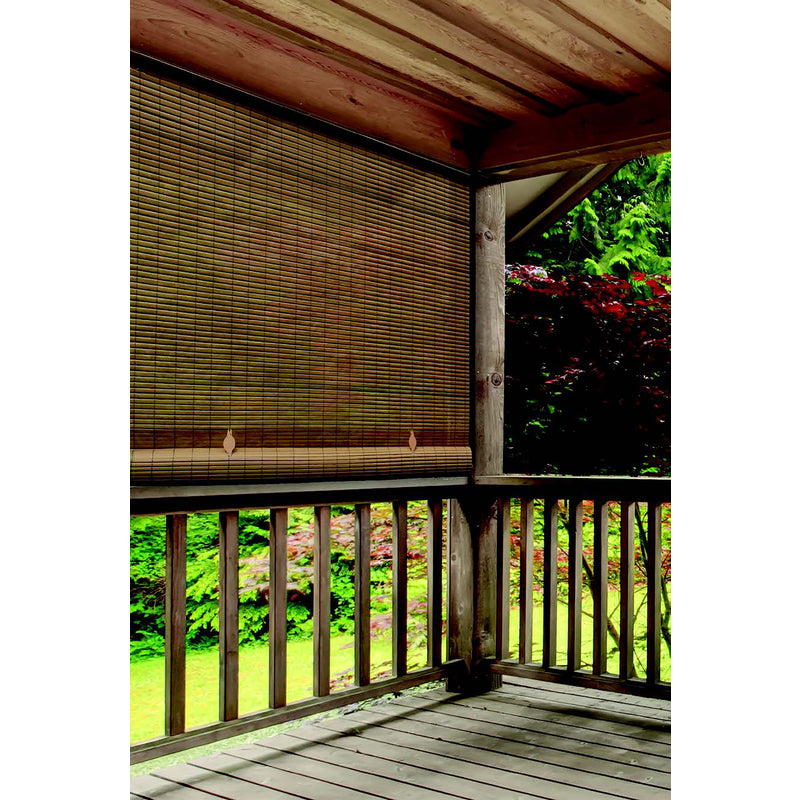 Radiance Vinyl Rollup Shade 48 in. W X 72 in. H Bamboo Cordless