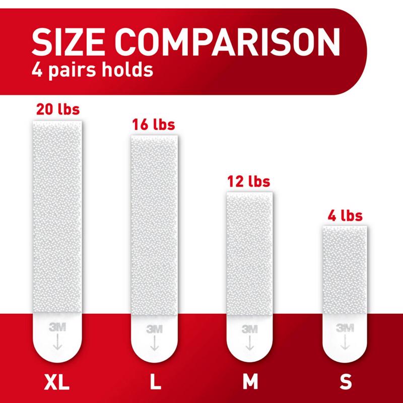 3M Command White Large Picture Hanging Strips 16 lb 12 pk