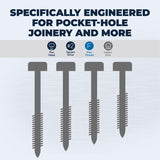 Kreg No. 6 X 1-1/4 in. L Square Pocket-Hole Screw 500 pk