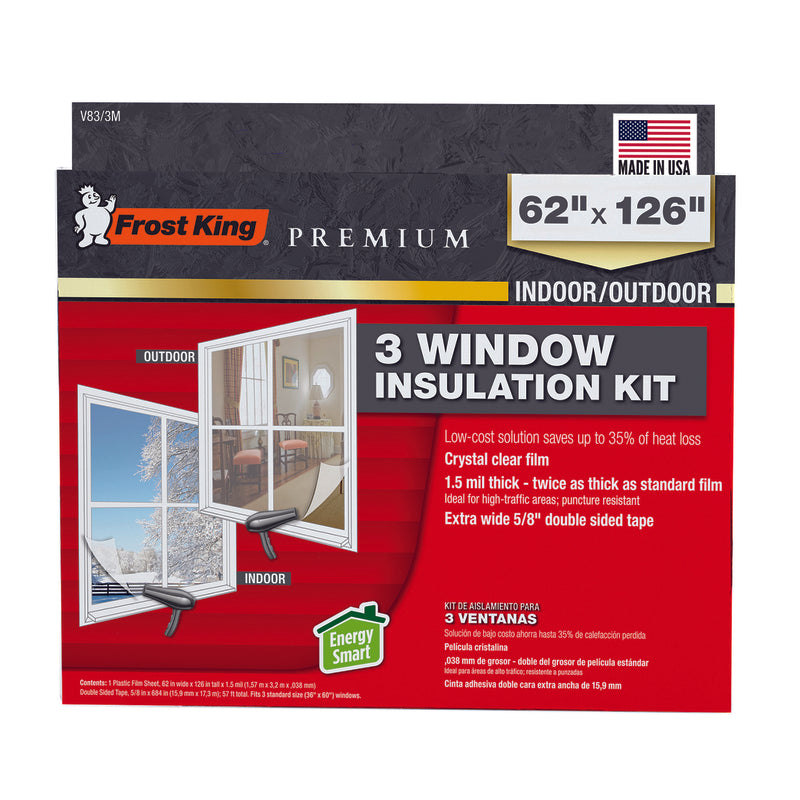 Frost King Clear Indoor and Outdoor Window Shrink Film 62 in. W X 126 in. L