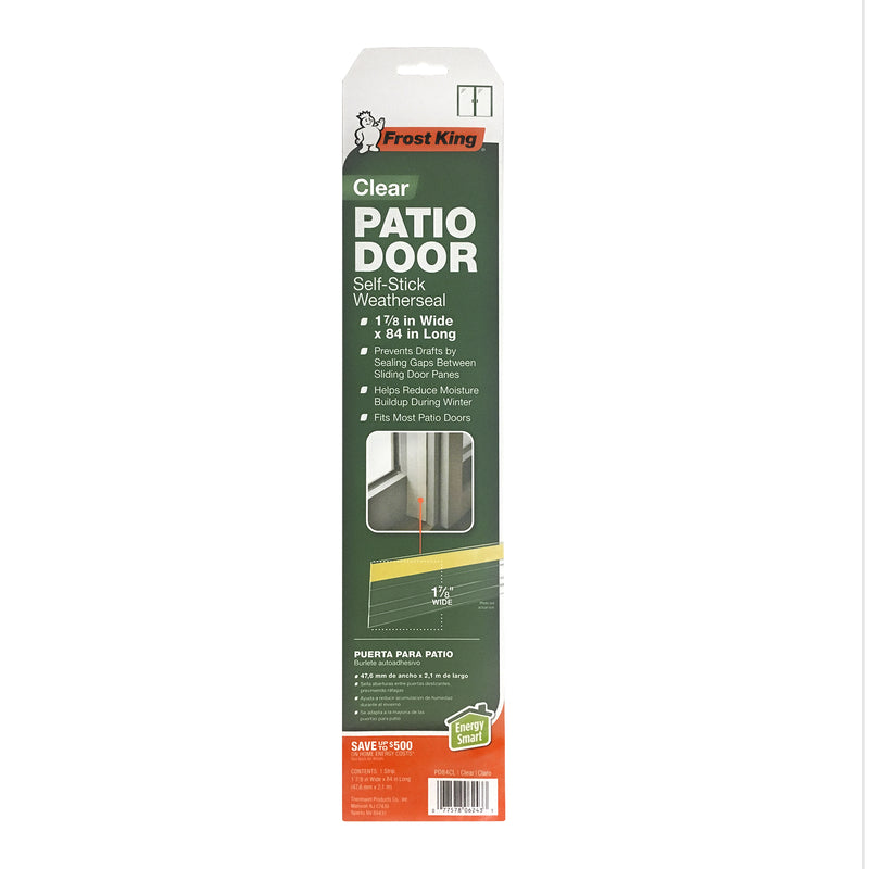 Frost King Clear Plastic Weather Seal For Patio Door 84 in. L X 1.88 in.