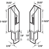 Prime-Line Matte White Plastic Door Guide 1 pk