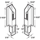 Prime-Line Matte White Plastic Door Guide 1 pk