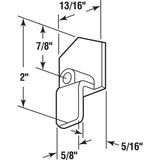 Prime-Line Matte White Plastic Closet Door Guide 1 pc
