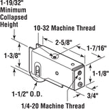 Prime-Line 1-1/2 in. D X 2-5/8 in. L Steel Roller Assembly 1 pk