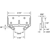 Prime-Line 2.25 in. L Plastic Center Guide Drawer Track Guide 2 pk