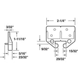 Prime-Line Plastic Center Guide Drawer Track Guide 2 pk