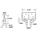 Prime-Line Plastic Center Guide Drawer Track Guide 2 pk