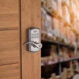 Kwikset SmartKey Satin Nickel Metal Electronic Touch Pad Entry Lever