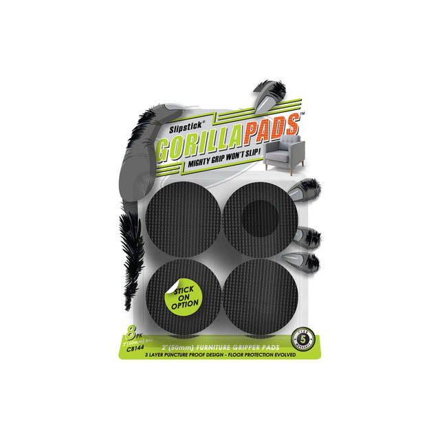 GRIPER PAD ROUND BLK 2"L