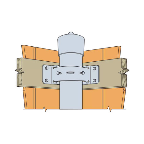Simpson Strong-Tie 2.5 in. H X 4.75 in. W 12 Ga. Galvanized Steel Pipe Grip Tie