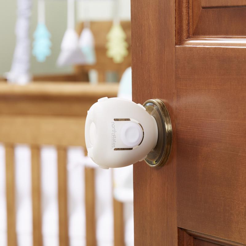 North States Toddleroo White Plastic Door Knob Covers 2 pk