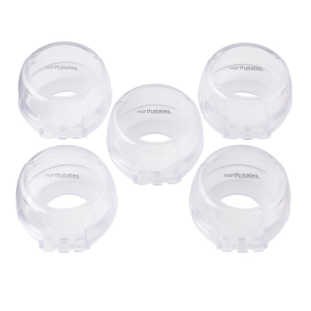 North States Toddleroo Clear Plastic Appliance Knob Cover 5 pk