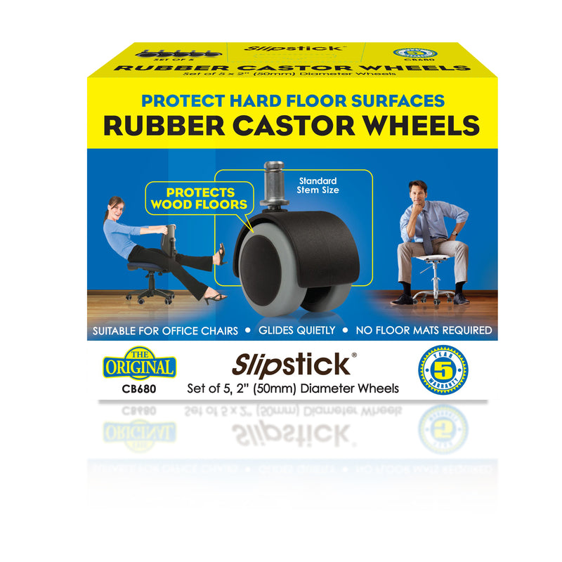 Slipstick 2 in. D Swivel Rubber Caster 330 lb 5 pk