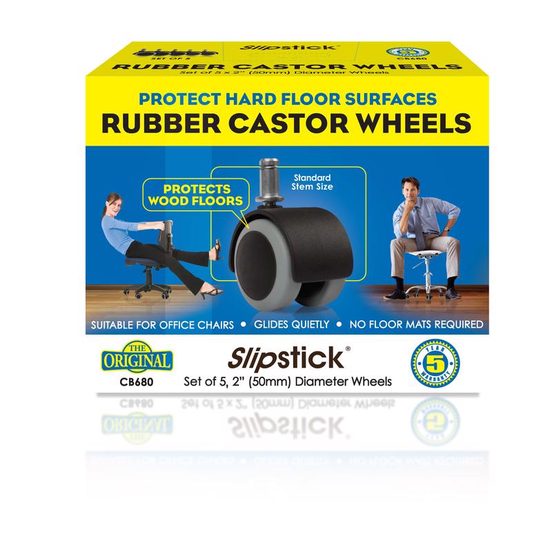 Slipstick 2 in. D Swivel Rubber Caster 330 lb 5 pk