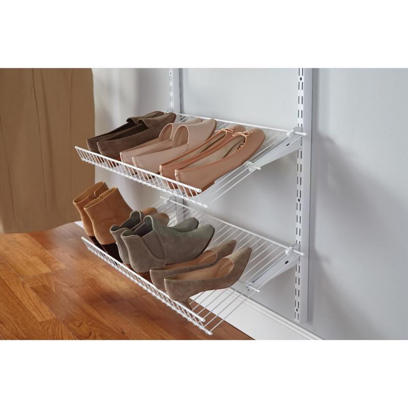 Rubbermaid FastTrack White Steel Shoe Bracket 7-1/8 in. L