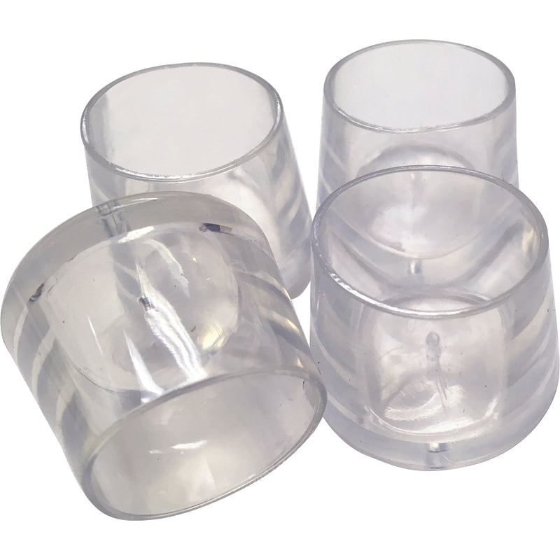 Ace Plastic Leg Tip Clear Round 4.38 in. W X 2 in. L 4 pk