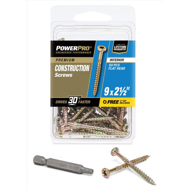 WD SCREW 9X2.5" PP 50PK